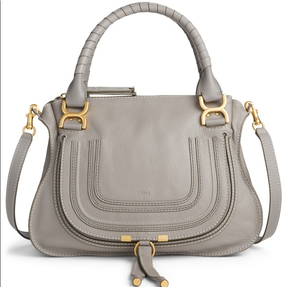 Chloe Handbags - Chloe Medium Marcie Satchel Cashmere Gray
